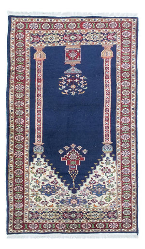 Turkaman tapijt - 167 x 100 cm - blauw