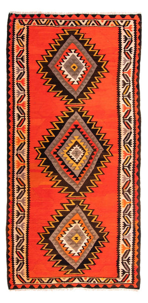 Loper Kelim tapijt - Oud - 275 x 140 cm - veelkleurig