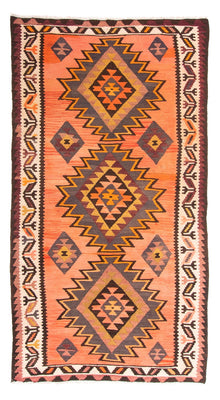 Loper Kelim tapijt - Oud - 265 x 140 cm - veelkleurig