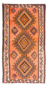 Loper Kelim tapijt - Oud - 265 x 140 cm - veelkleurig