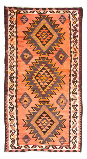 Loper Kelim tapijt - Oud - 265 x 140 cm - veelkleurig