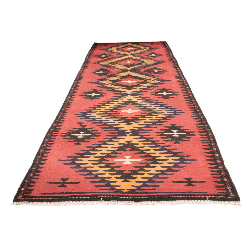 Loper Kelim tapijt - Oud - 435 x 150 cm - licht rood