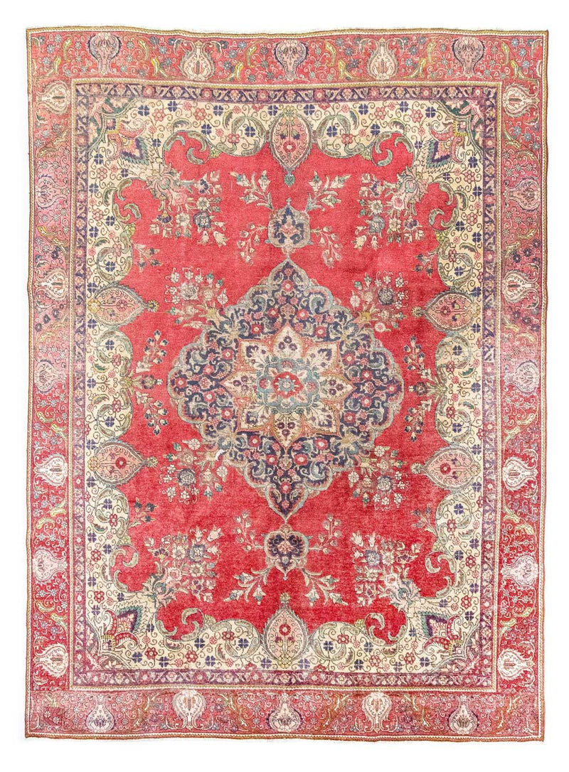 Perzisch tapijt - Tabriz - 365 x 278 cm - rood