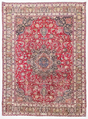 Perzisch tapijt - Keshan - 377 x 282 cm - rood