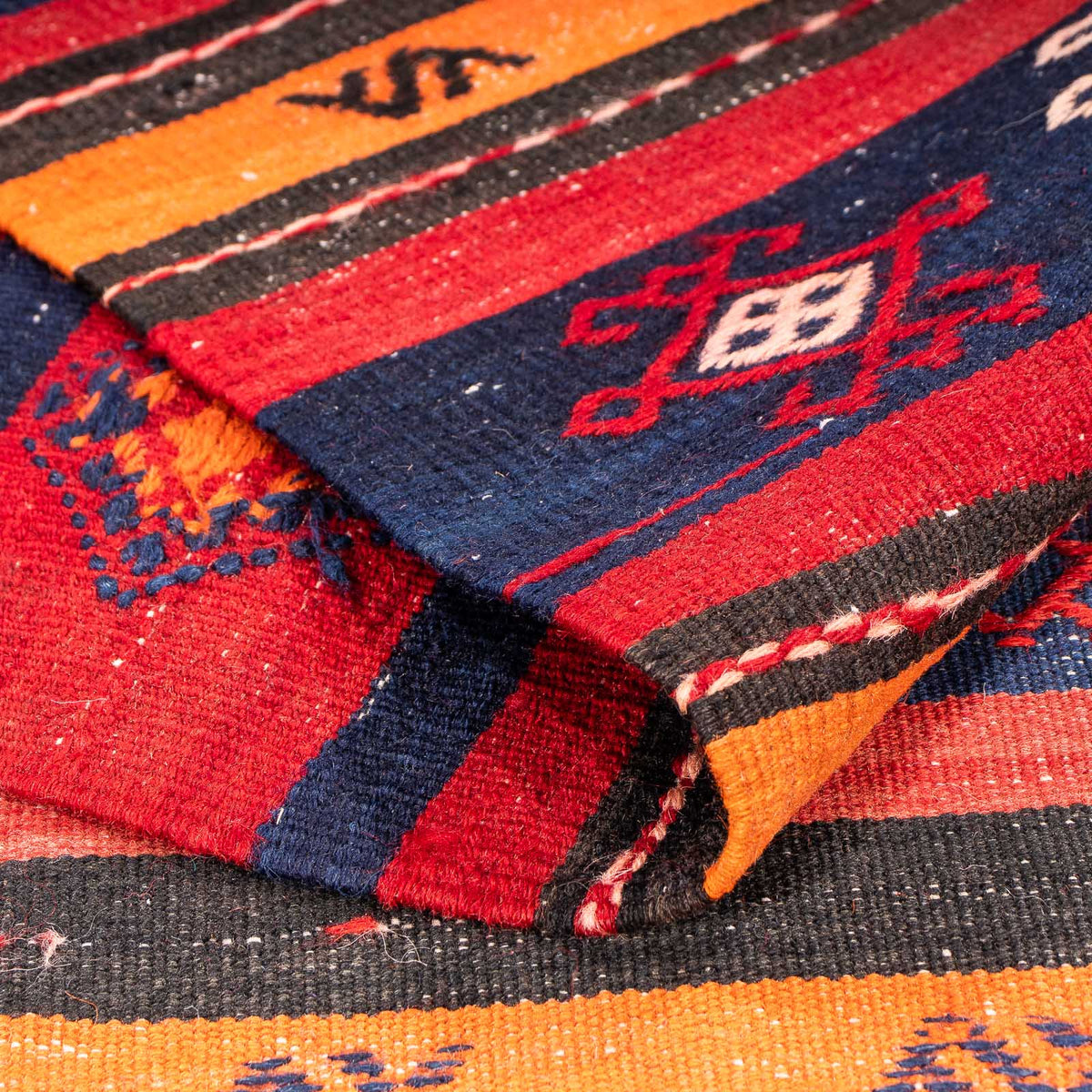 Loper Kelim tapijt - Oud - 325 x 130 cm - veelkleurig