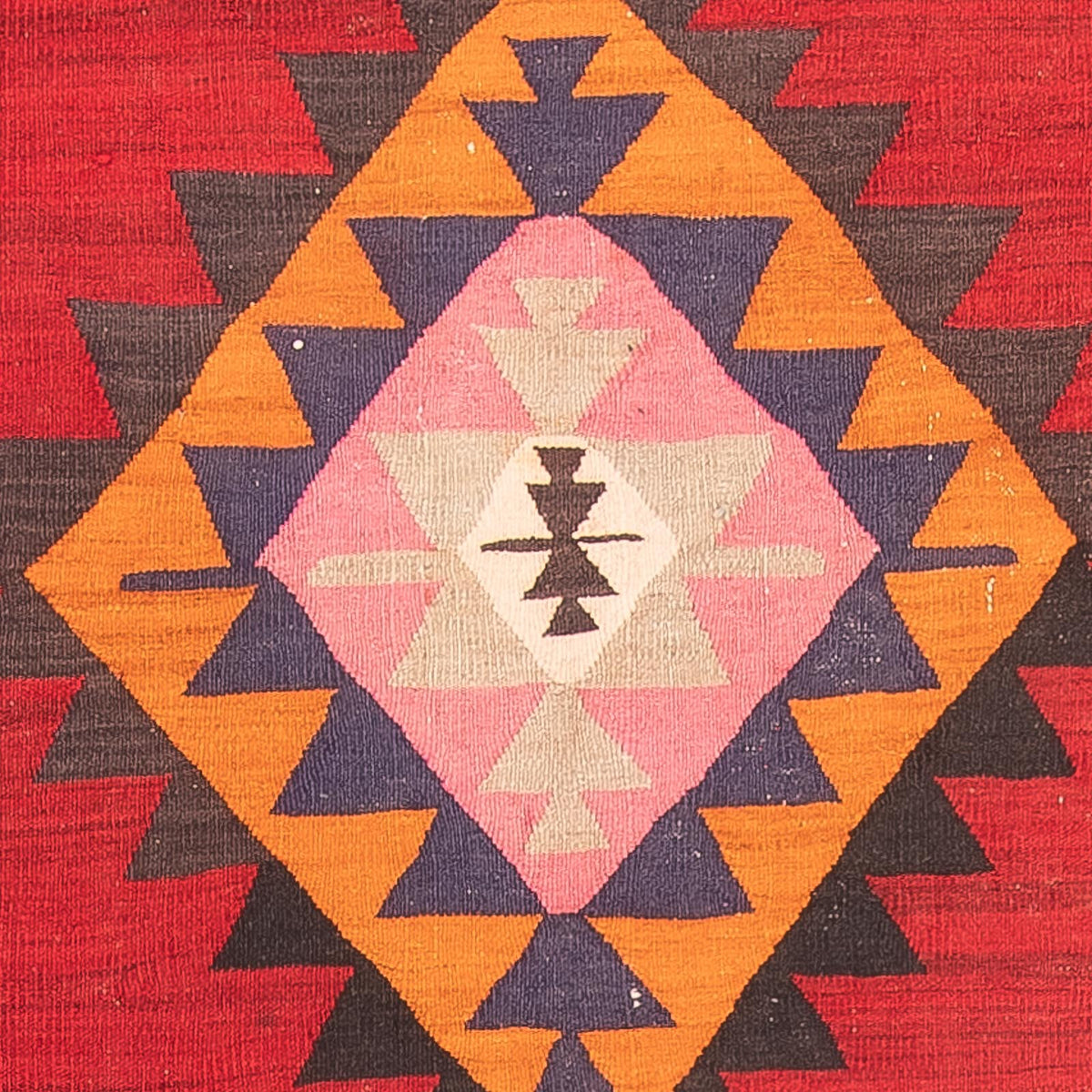 Loper Kelim tapijt - Oud - 390 x 150 cm - rood