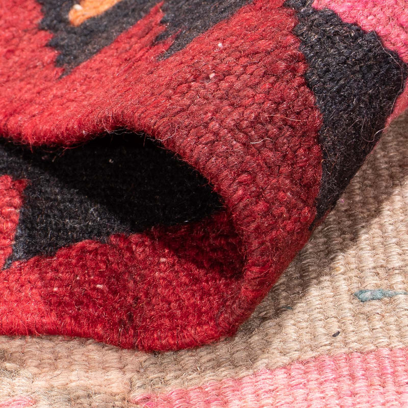 Loper Kelim tapijt - Oud - 390 x 150 cm - rood