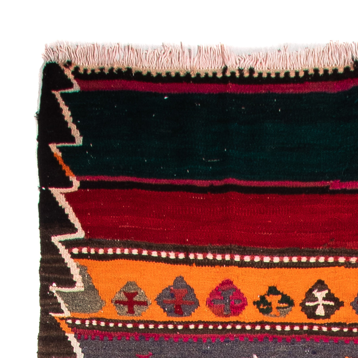 Loper Kelim tapijt - Oud - 350 x 140 cm - veelkleurig