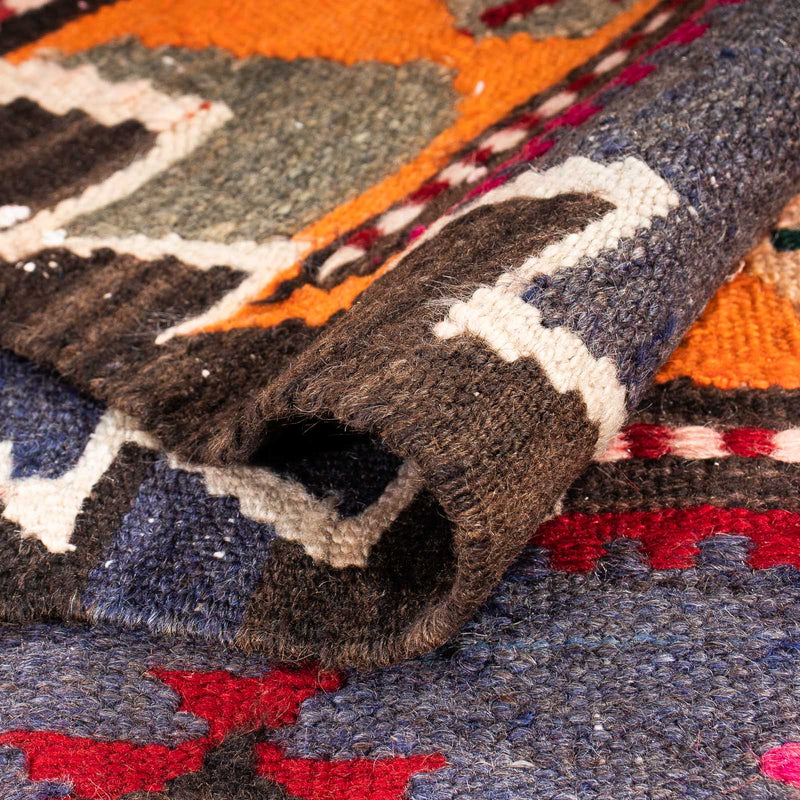 Loper Kelim tapijt - Oud - 350 x 140 cm - veelkleurig