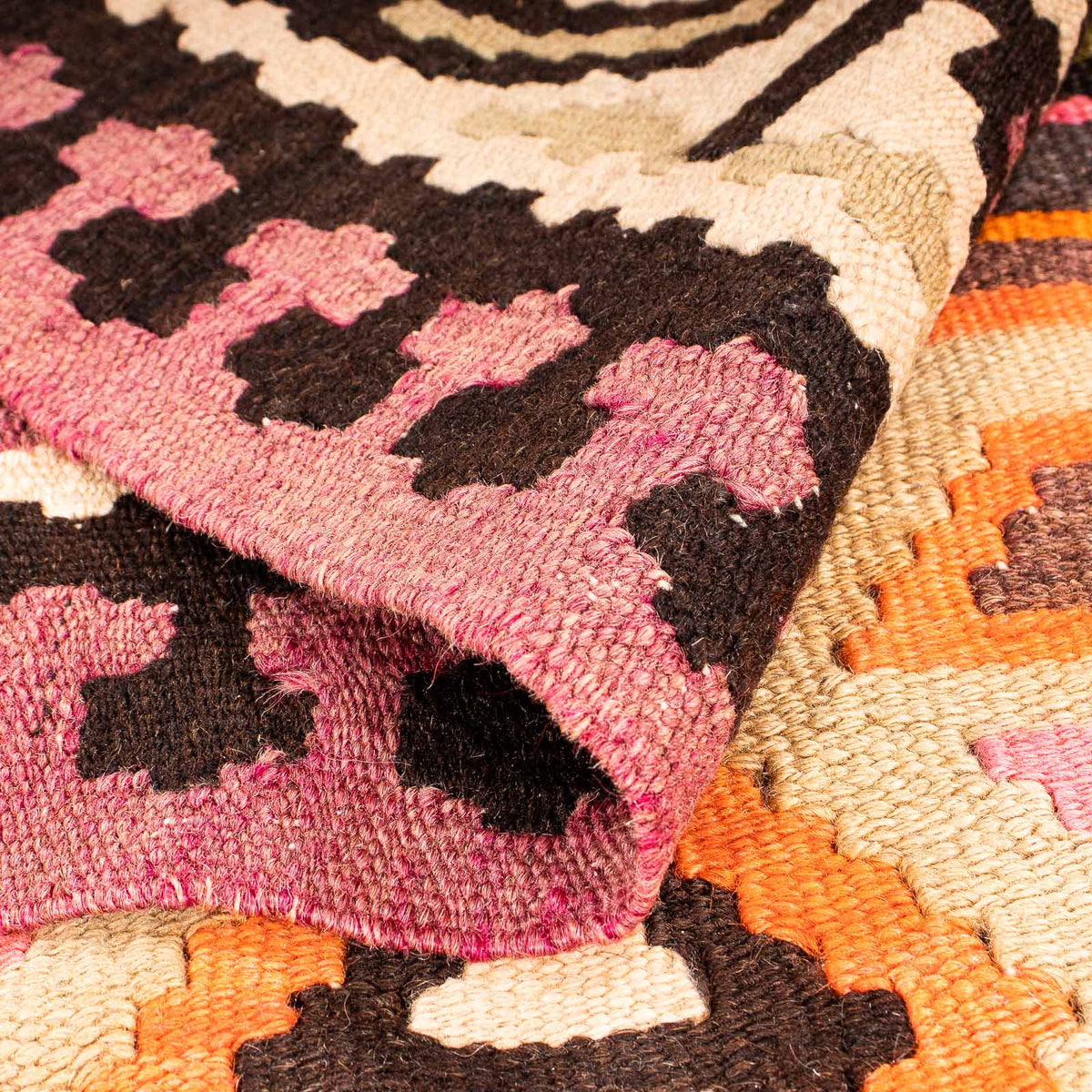 Loper Kelim tapijt - Oud - 305 x 145 cm - veelkleurig