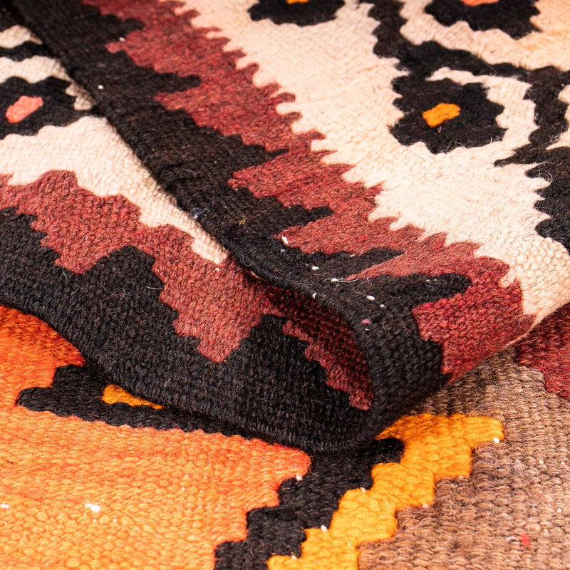 Loper Kelim tapijt - Oud - 265 x 145 cm - veelkleurig