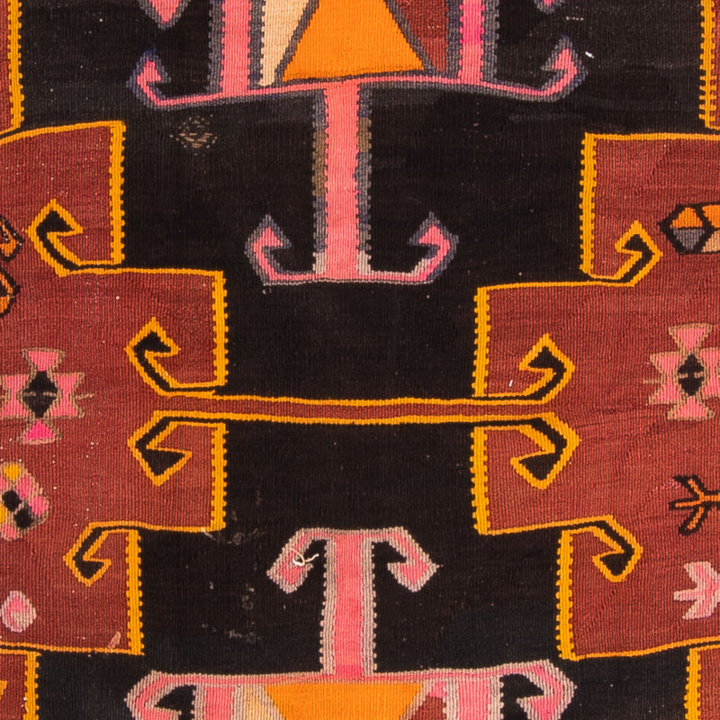 Loper Kelim tapijt - Oud - 375 x 130 cm - veelkleurig