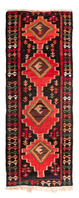 Loper Kelim tapijt - Oud - 330 x 137 cm - veelkleurig