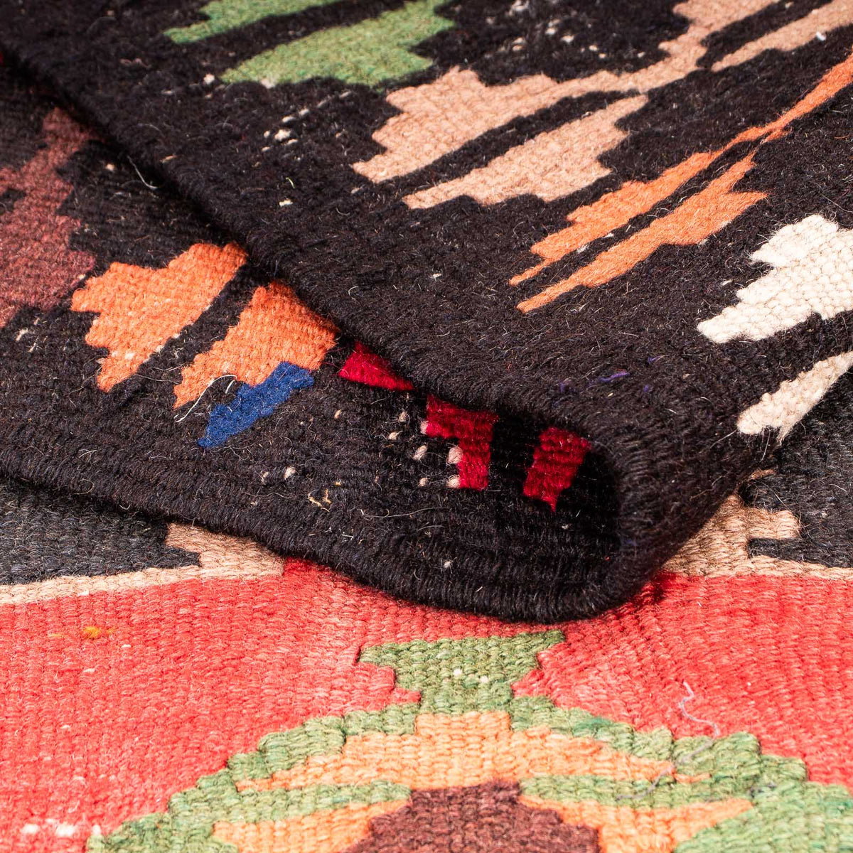 Loper Kelim tapijt - Oud - 330 x 137 cm - veelkleurig