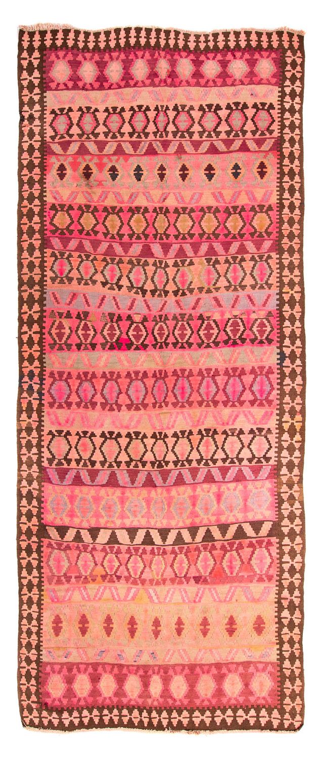 Loper Kelim tapijt - Oud - 390 x 178 cm - veelkleurig