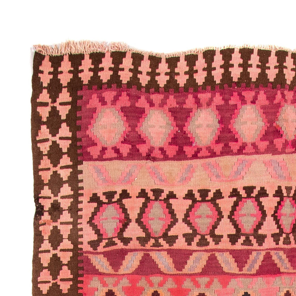 Loper Kelim tapijt - Oud - 390 x 178 cm - veelkleurig