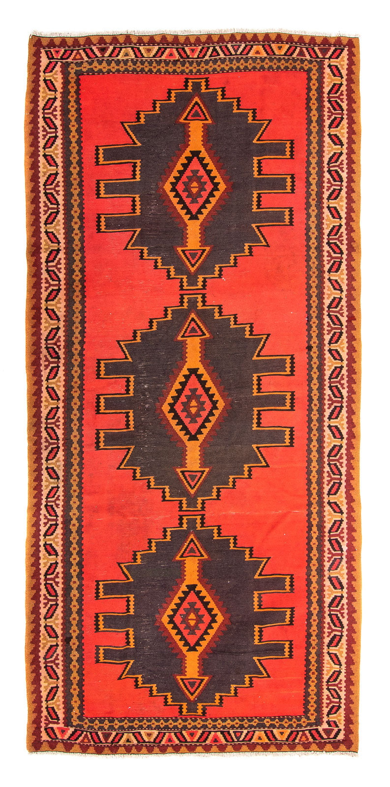 Loper Kelim tapijt - Oud - 290 x 150 cm - veelkleurig