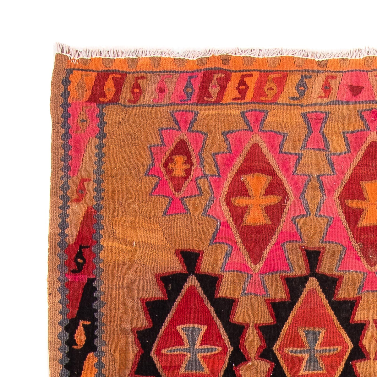 Loper Kelim tapijt - Oud - 308 x 145 cm - veelkleurig