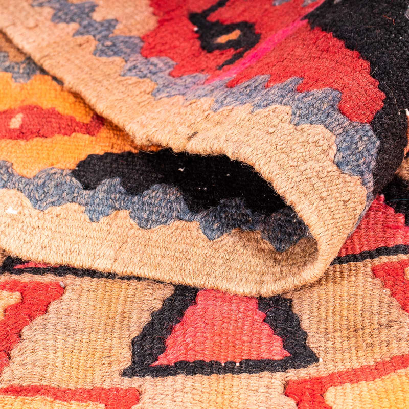 Loper Kelim tapijt - Oud - 308 x 145 cm - veelkleurig