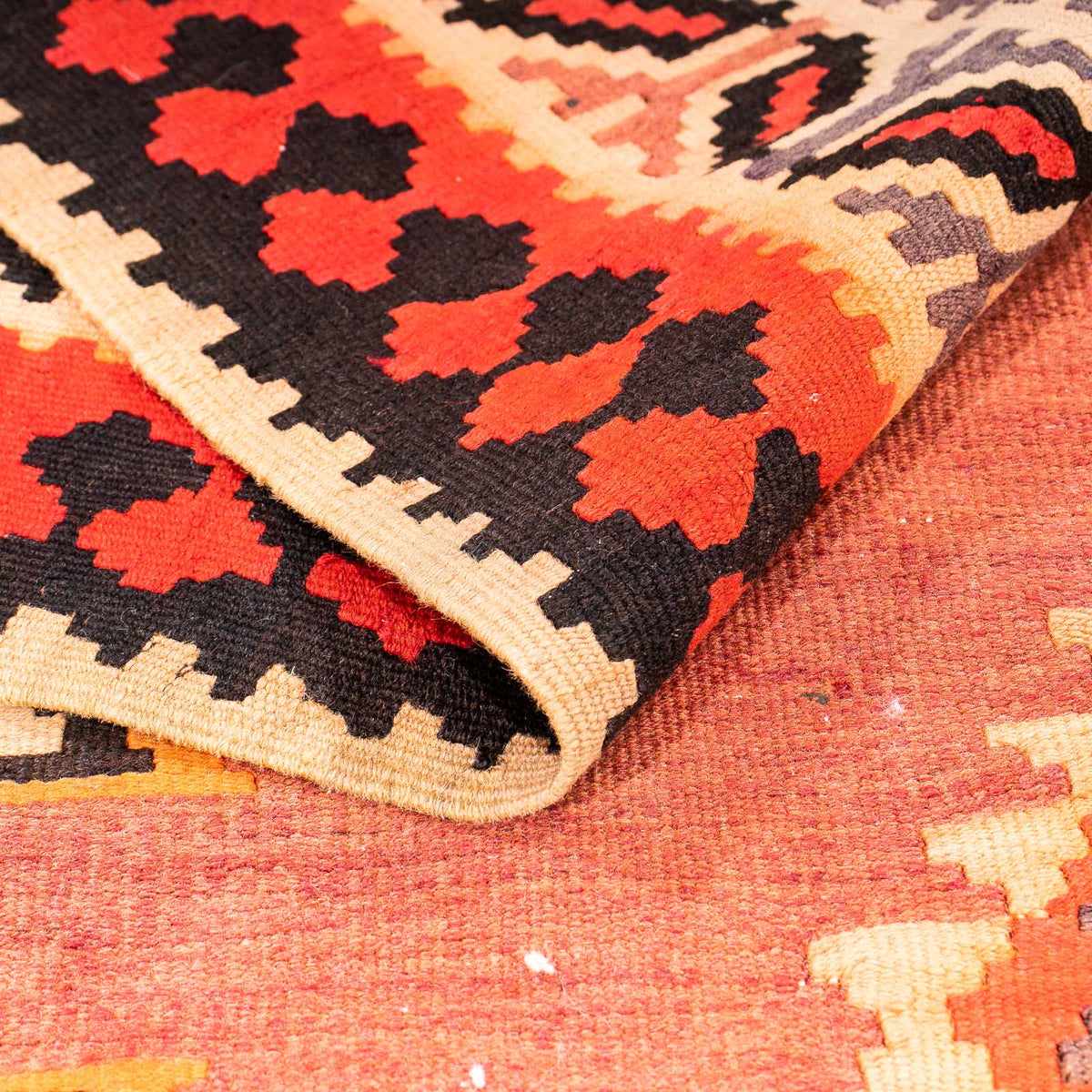 Loper Kelim tapijt - Oud - 300 x 150 cm - veelkleurig