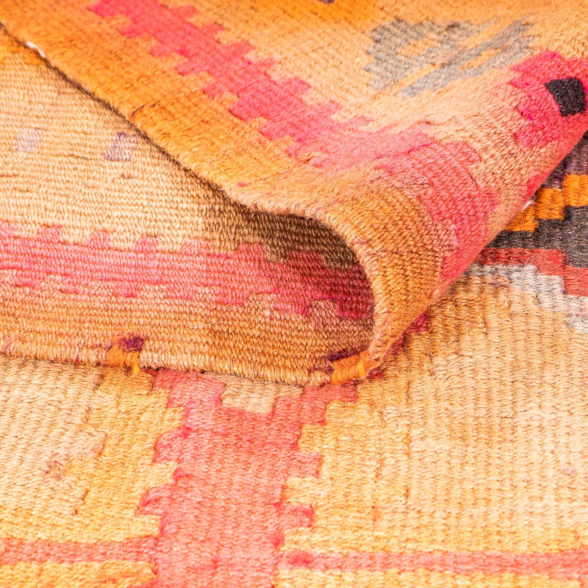 Loper Kelim tapijt - Oud - 355 x 142 cm - veelkleurig