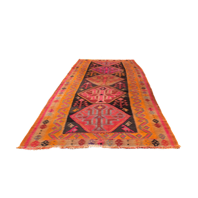 Loper Kelim tapijt - Oud - 355 x 142 cm - veelkleurig