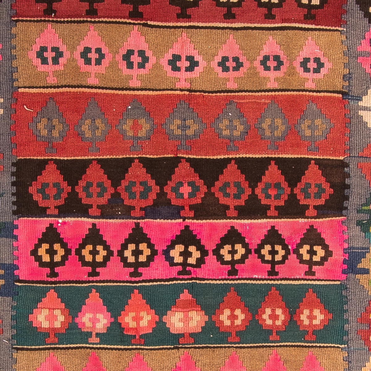 Loper Kelim tapijt - Oud - 350 x 140 cm - veelkleurig