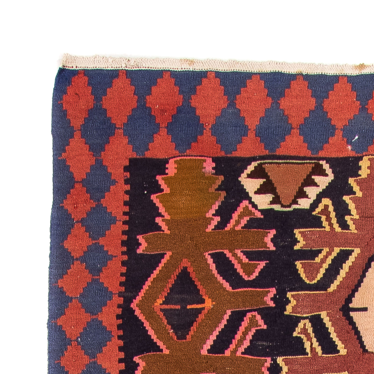 Loper Kelim tapijt - Oud - 300 x 135 cm - veelkleurig