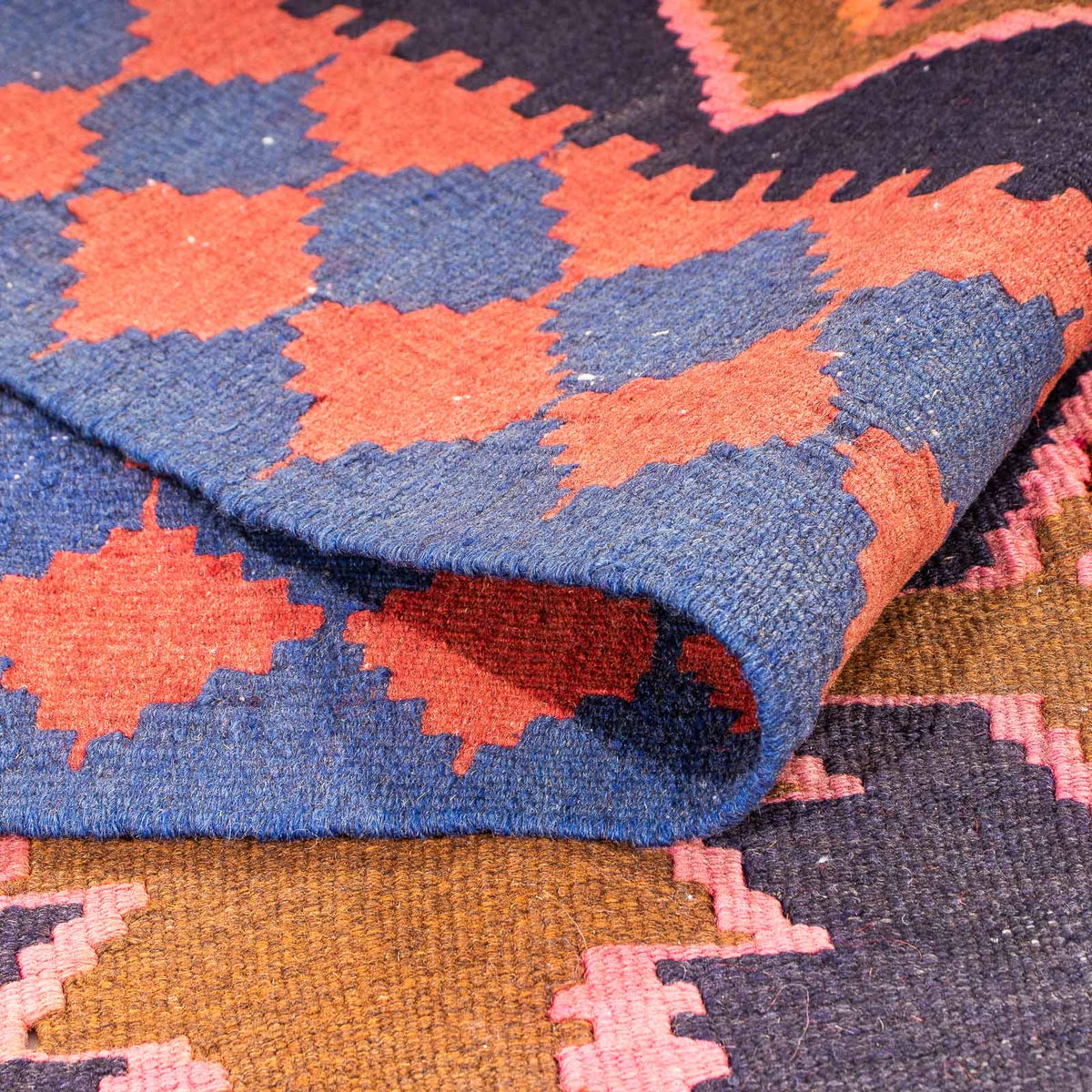 Loper Kelim tapijt - Oud - 300 x 135 cm - veelkleurig