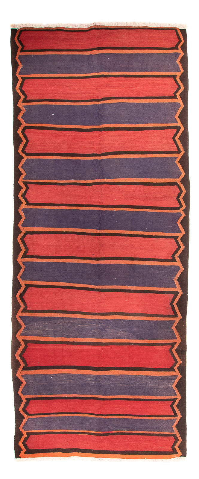 Loper Kelim tapijt - Oud - 385 x 155 cm - bruin