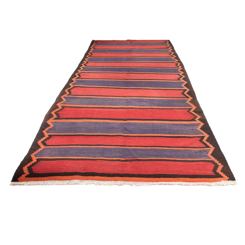 Loper Kelim tapijt - Oud - 385 x 155 cm - bruin