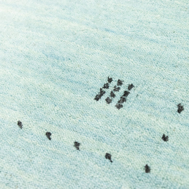 Gabbeh Tapijt - Zacht - 142 x 73 cm - lichtblauw