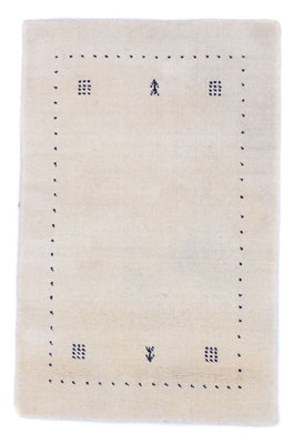 Gabbeh Tapijt - Zacht - 90 x 60 cm - natuurlijk wit