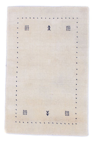 Gabbeh Tapijt - Zacht - 90 x 60 cm - natuurlijk wit