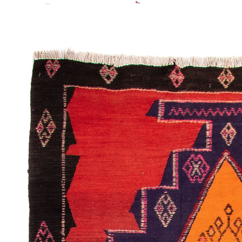 Loper Kelim tapijt - Oud - 385 x 150 cm - veelkleurig