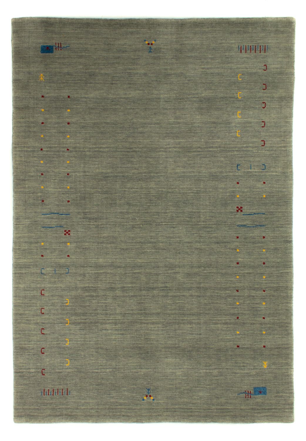 Gabbeh Tapijt - Zacht - 201 x 141 cm - zilver