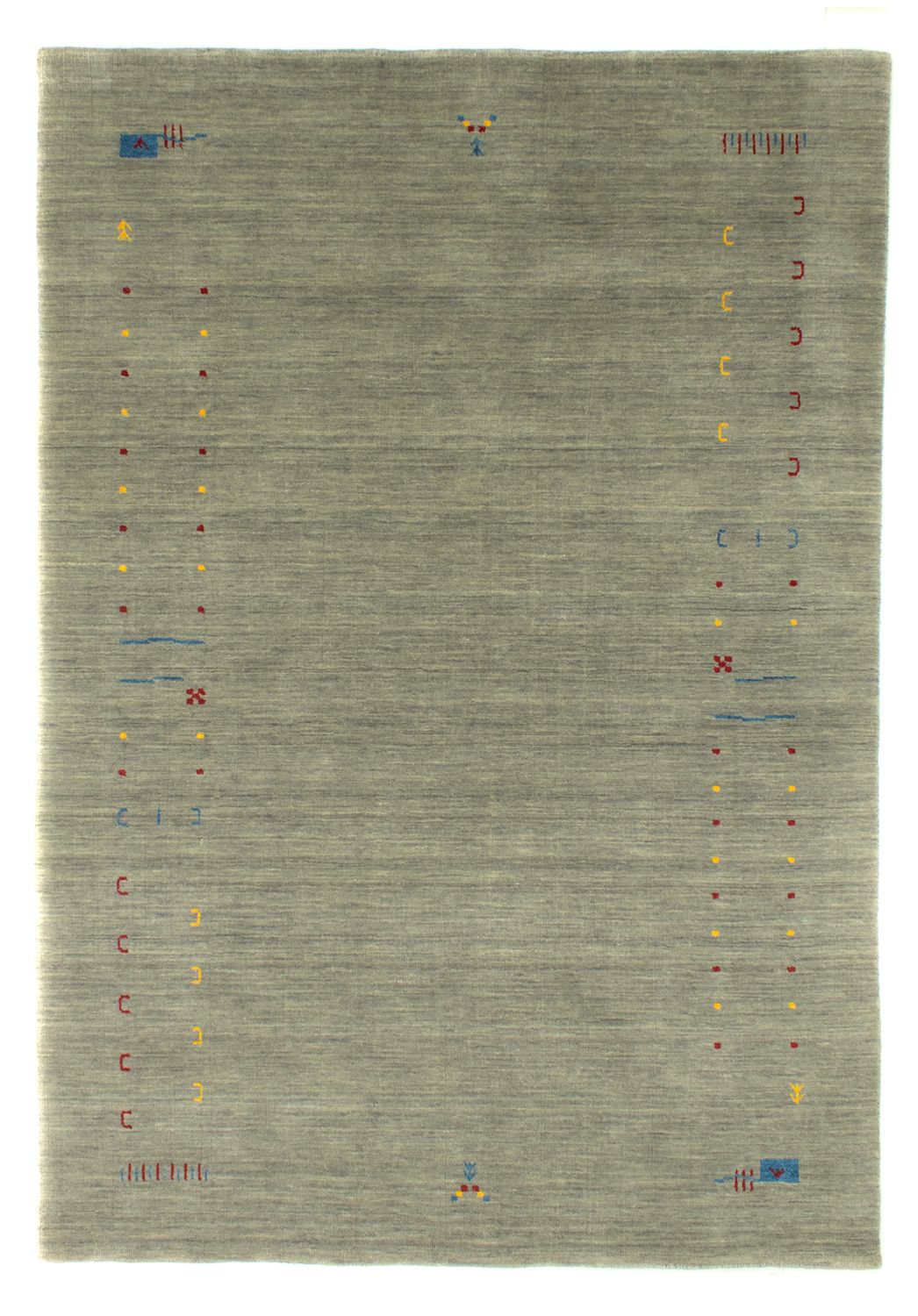 Gabbeh Tapijt - Zacht - 202 x 143 cm - zilver