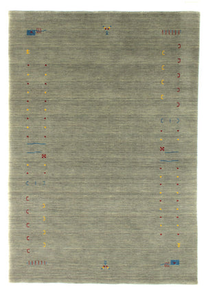 Gabbeh Tapijt - Zacht - 202 x 143 cm - zilver