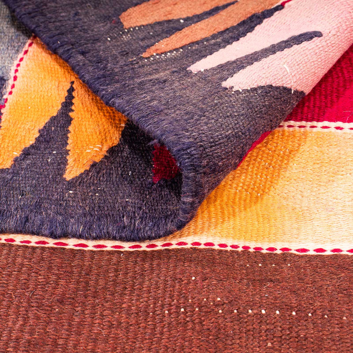 Kelim tapijt - Oud - 160 x 130 cm - veelkleurig