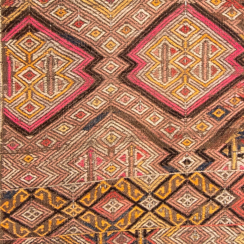 Loper Kelim tapijt - Oud - 356 x 152 cm - veelkleurig