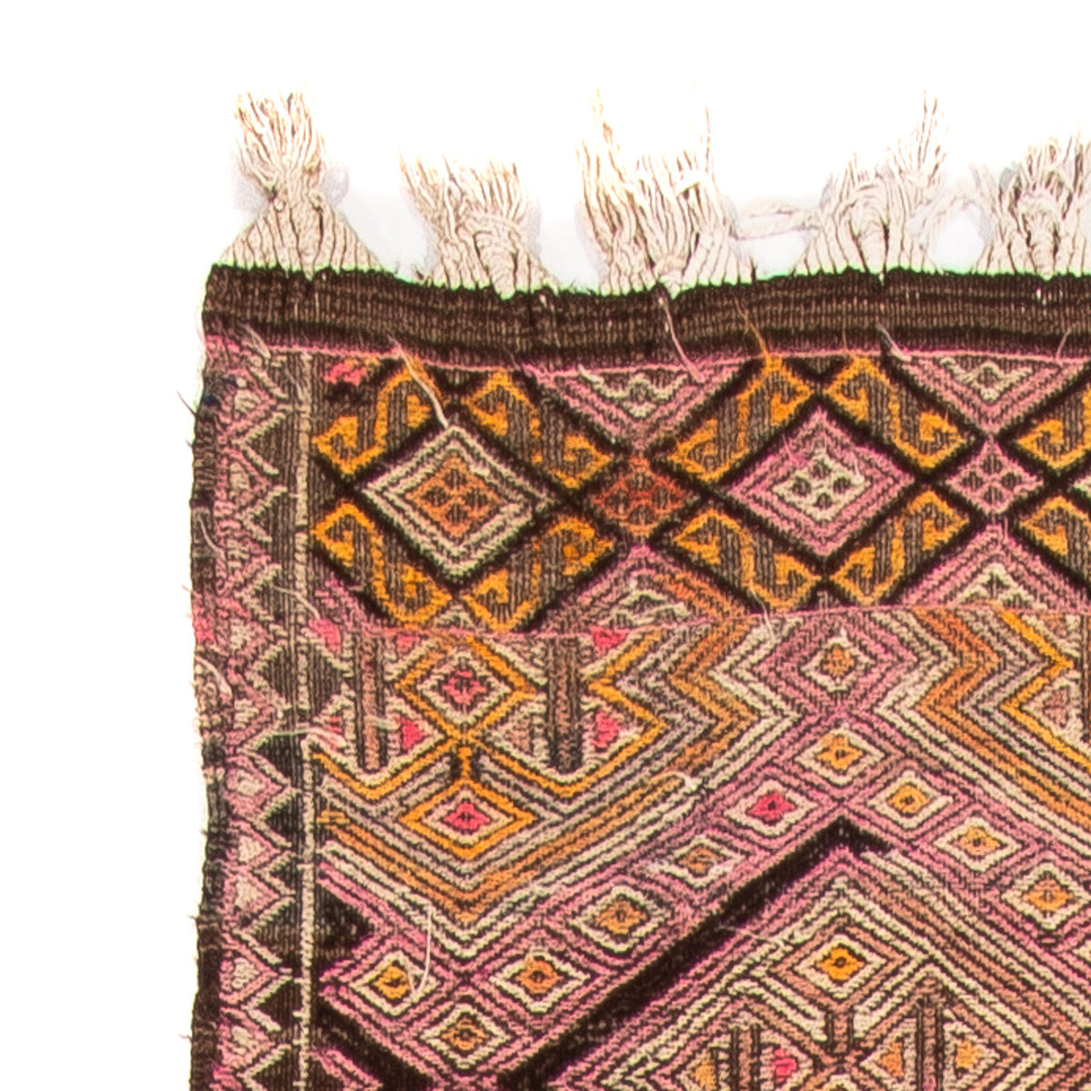 Loper Kelim tapijt - Oud - 356 x 152 cm - veelkleurig