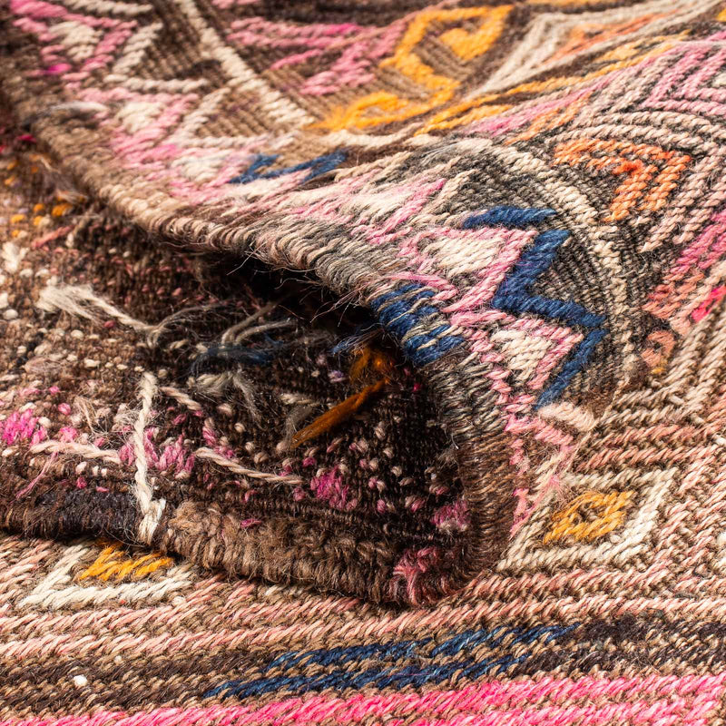 Loper Kelim tapijt - Oud - 356 x 152 cm - veelkleurig