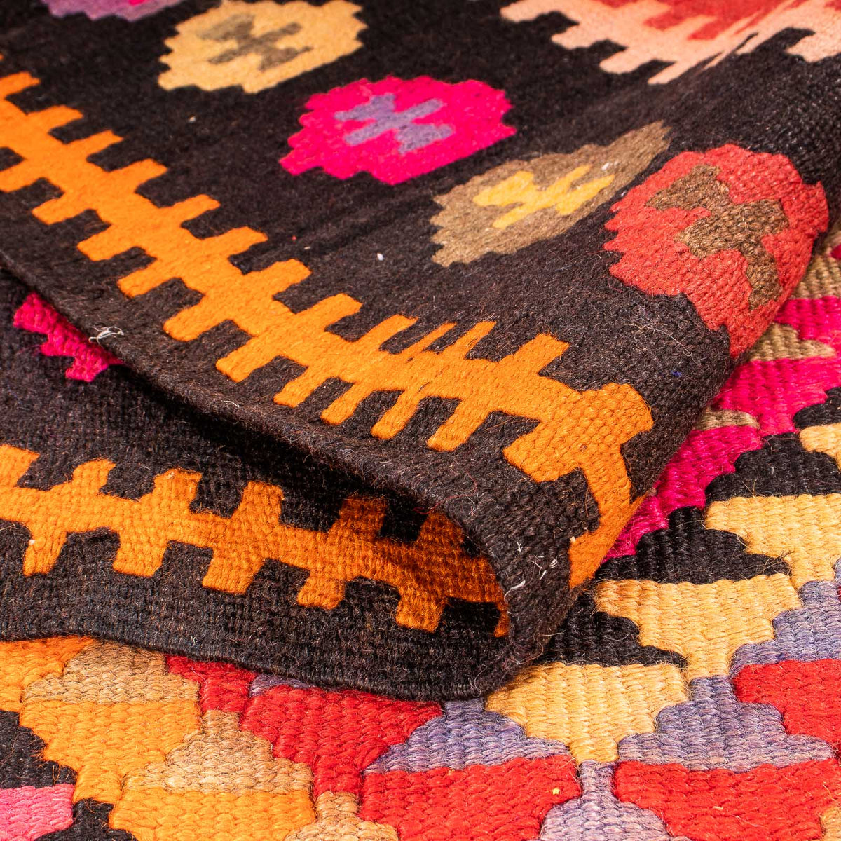 Loper Kelim tapijt - Oud - 400 x 155 cm - veelkleurig