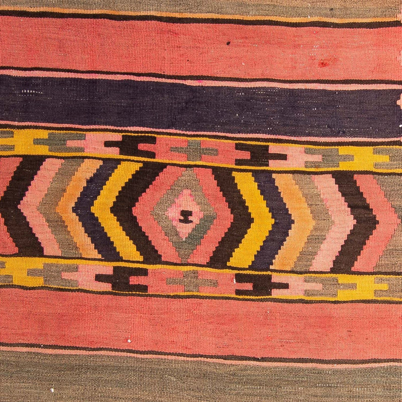 Loper Kelim tapijt - Oud - 300 x 125 cm - veelkleurig