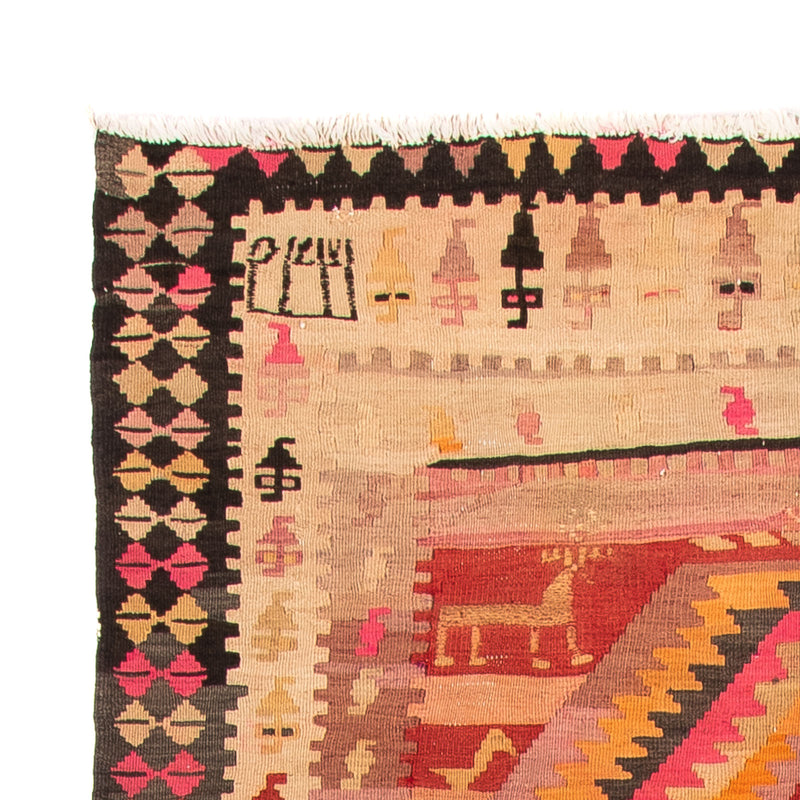 Loper Kelim tapijt - Oud - 275 x 150 cm - veelkleurig