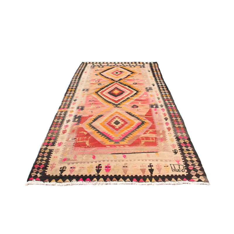 Loper Kelim tapijt - Oud - 275 x 150 cm - veelkleurig
