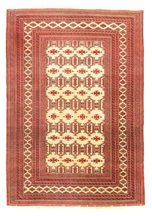 Turkaman tapijt - 185 x 135 cm - rood