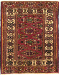 Afghaans tapijt - Bukhara - 106 x 94 cm - rood