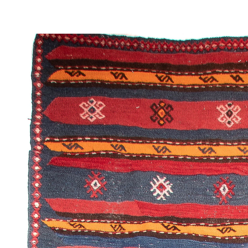 Loper Kelim tapijt - Oud - 420 x 160 cm - donkerblauw
