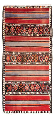 Loper Kelim tapijt - Oud - 310 x 140 cm - veelkleurig